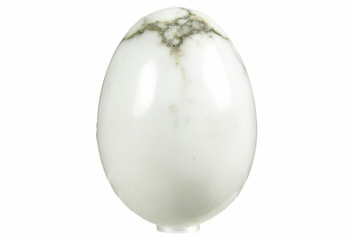 Polished White Howlite Egg - California #356433